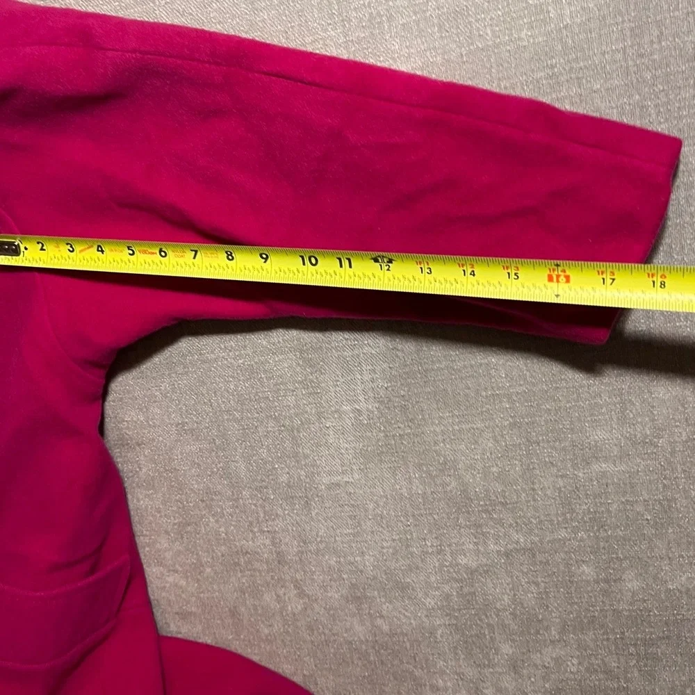 Vintage Wool Fuschia Double‎ Breasted Overcoat Made in USA Pink Heavy